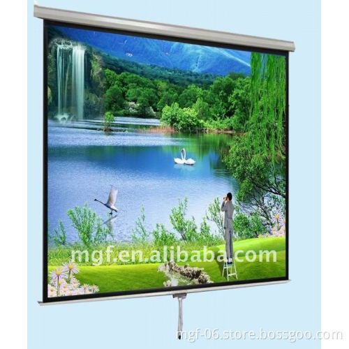 Wall Mount/ Wall Hanging Manual Pull Down Projector Screen